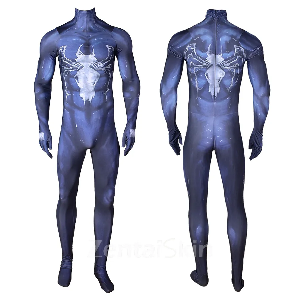 Second Skin Venom Venom Cosplay Zentai Stage Costumes Bodysuit Stage Cosplay Zentai Costume Halloween Costumes