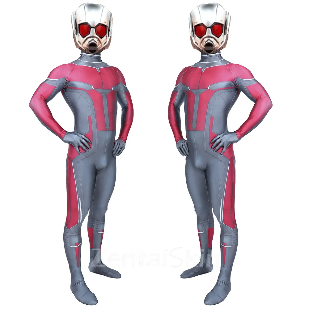 Second Skin Movie Ant-man Cosplay Zentai Costumes Halloween Cosplay Zentai Costume Anime Bodysuit Ant-man Costume