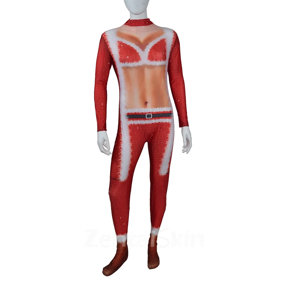 Second Skin Christmas Costumes Christmas Cosplay Zentai Festivals Stage Costumes Show Costumes Christmas Cosplay Zentai Costume Christmas Costumes