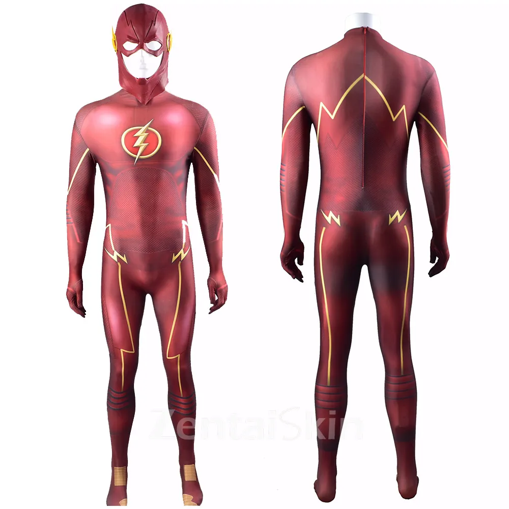 Second Skin the Flash Season Barry Allen Cos Costumes Cosplay Zentai Characters Stage Costumes the Flash Costumes