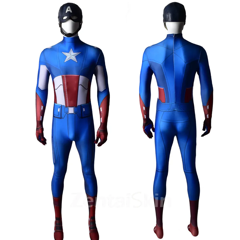 Second Skin Cosplay Zentai Costume Captain America 1 Cosplay Zentai Costume Stage Costumes Cos Cosplay Zentai Costume Anime Stage Costumes