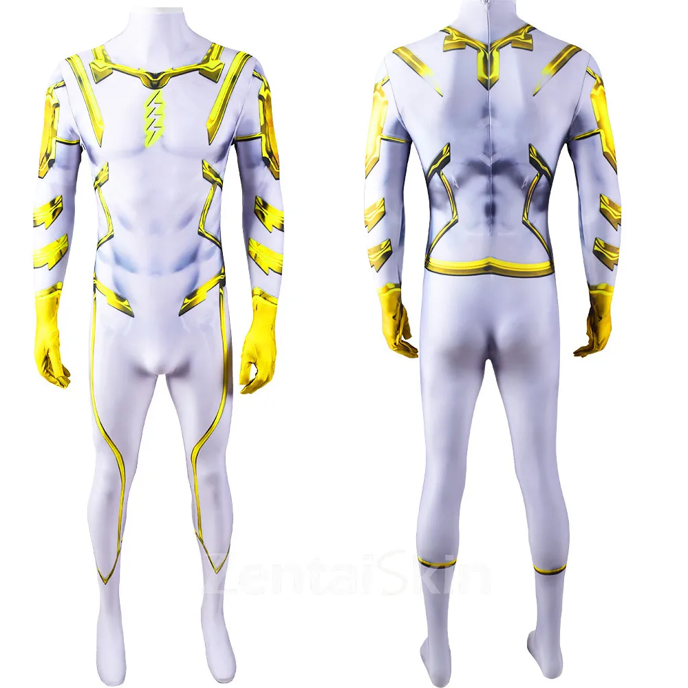 Second Skin the Flash Season 5 Godspeed Costume Godspeed Cosplay Zentai Costume Halloween Flash Character Cosplay Zentai Costume