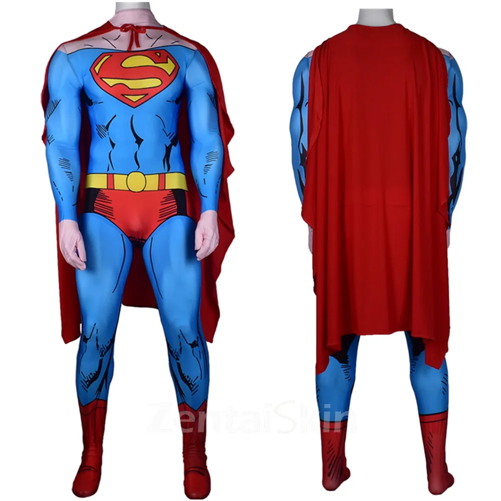Second Skin Anime Superman Cosplay Zentai Costume Cosplay Zentai Anime Superman Costume Comic Con Costume