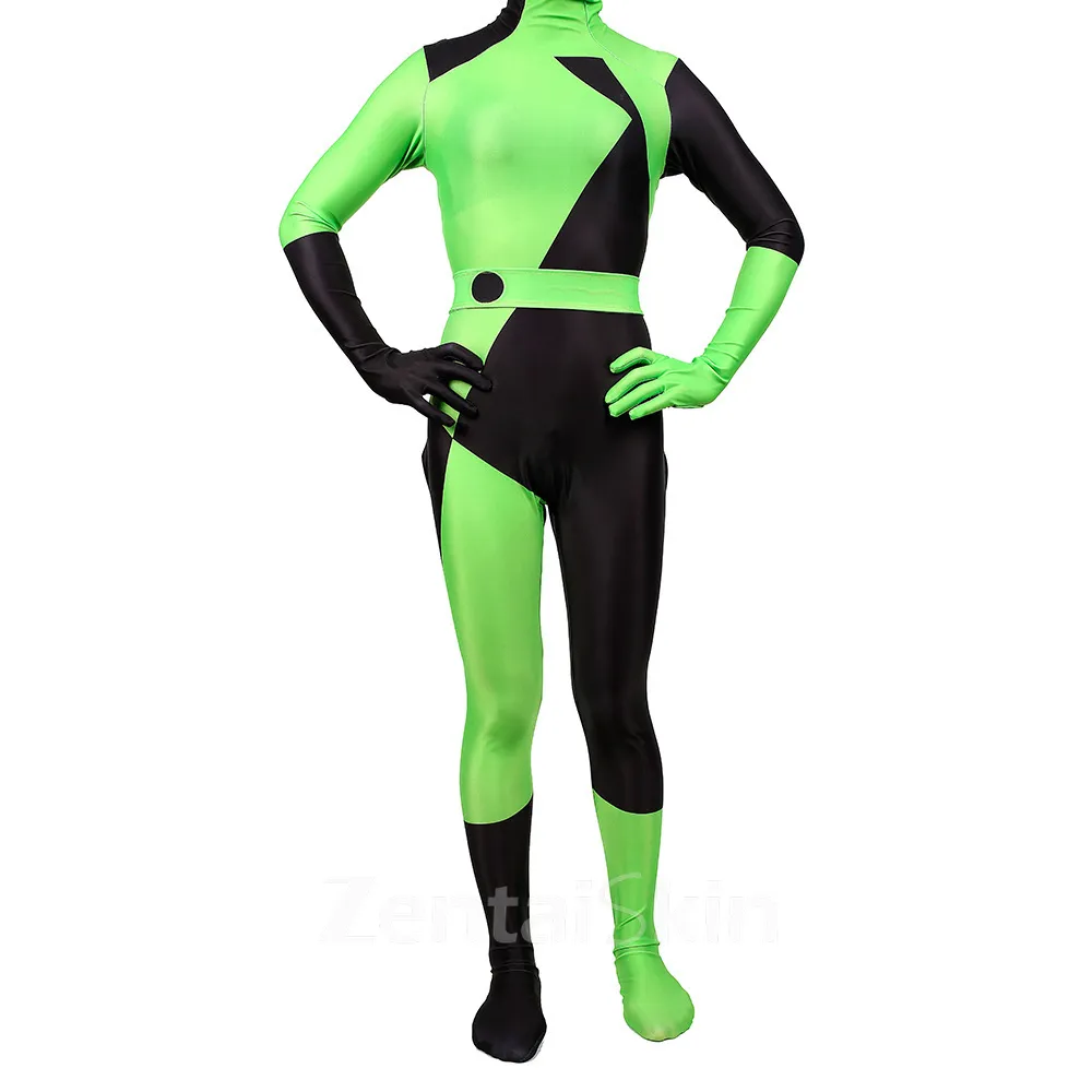 Second Skin Kimpossible Spicy Girls Cosplay Zentai Costume Halloween Cosplay Zentai Costume