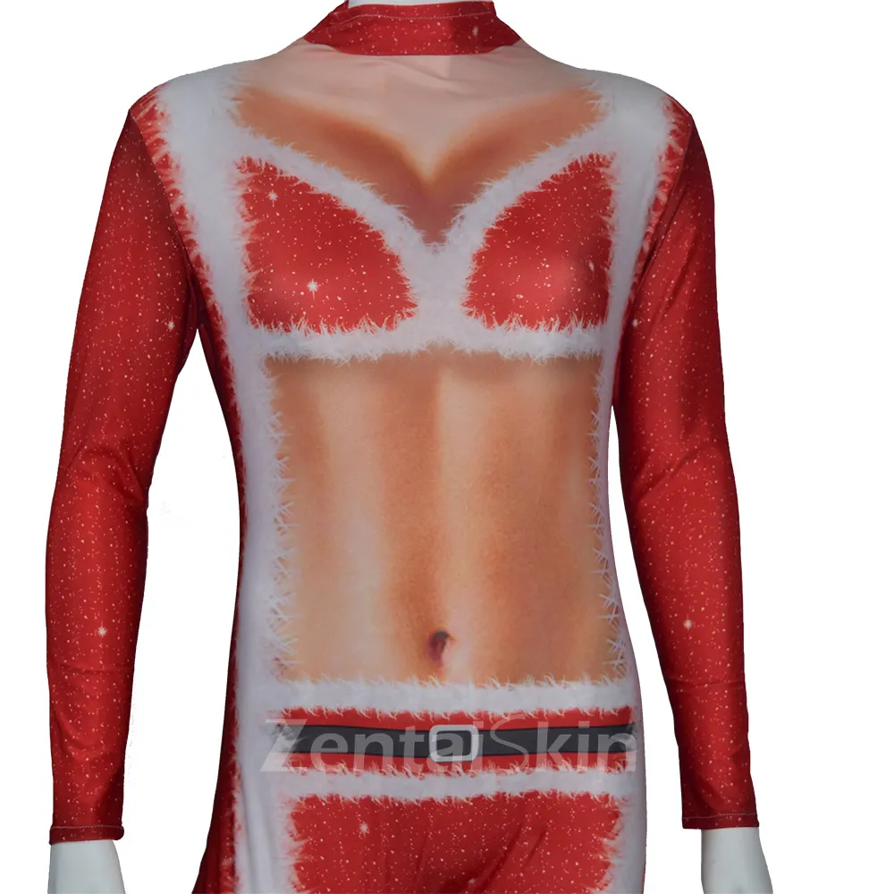 Second Skin Christmas Costumes Christmas Cosplay Zentai Festivals Stage Costumes Show Costumes Christmas Cosplay Zentai Costume Christmas Costumes
