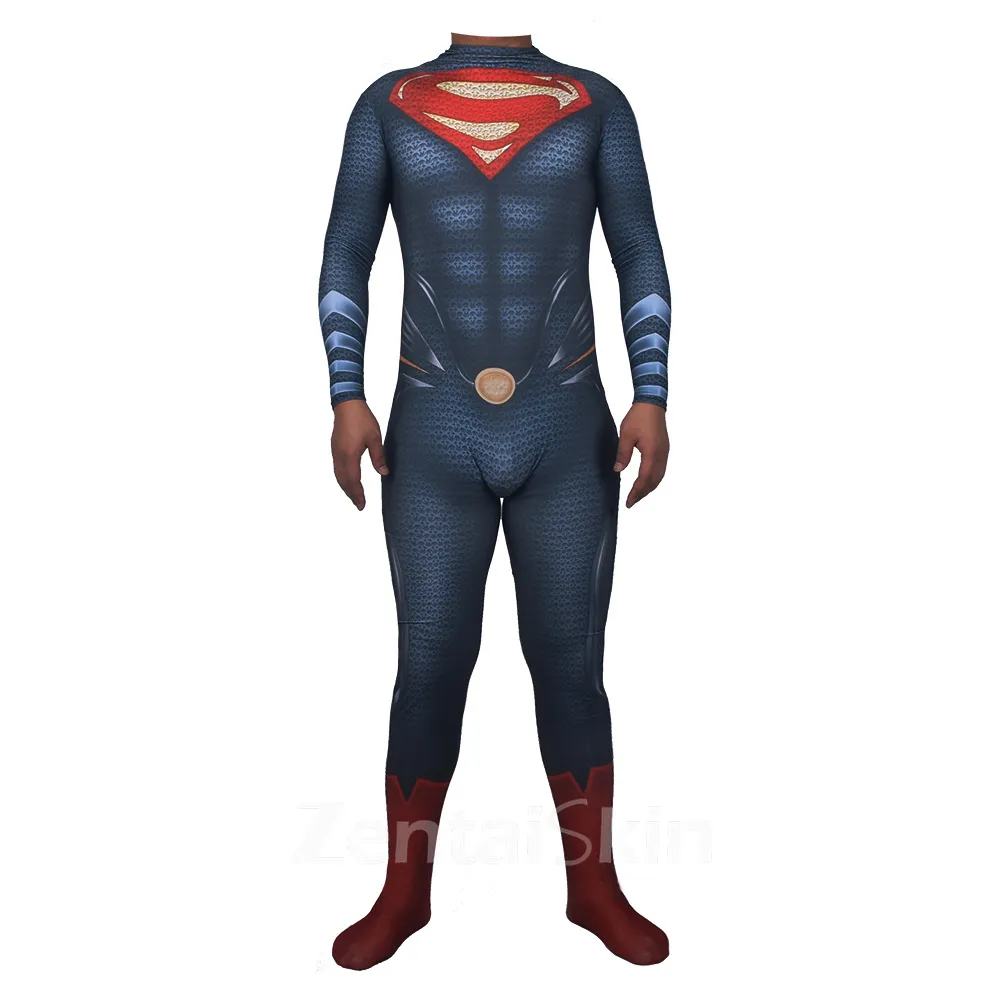 Second Skin Man of Iron Superman Cosplay Zentai Costume Stage Cosplay Zentai Costumes Cosplay Zentai Halloween Costumes