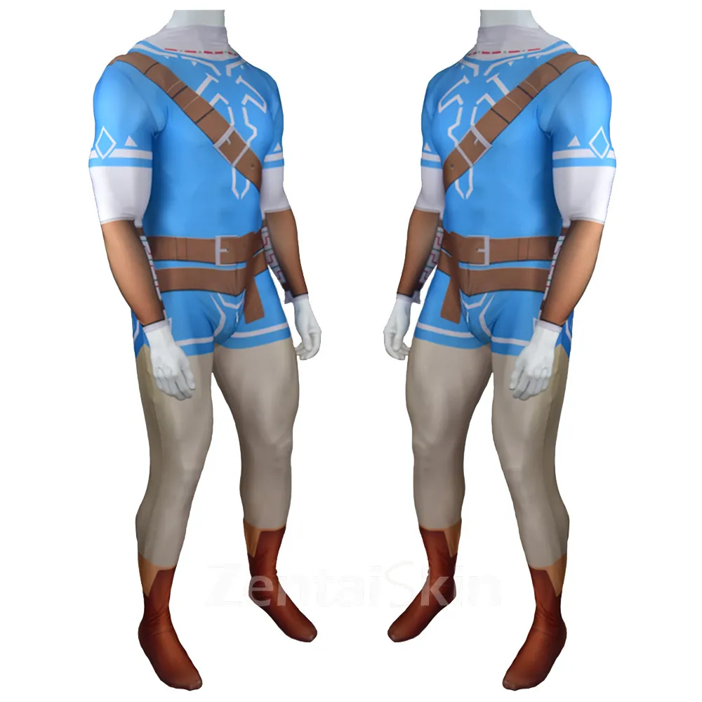 Second Skin the Legend of Zelda: Breath of the Wild Breath of the Wild Cosplay Zentai Costumes Anime Cosplay Zentai Costumes