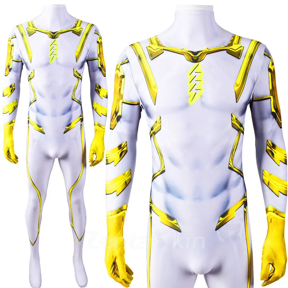 Second Skin the Flash Season 5 Godspeed Costume Godspeed Cosplay Zentai Costume Halloween Flash Character Cosplay Zentai Costume