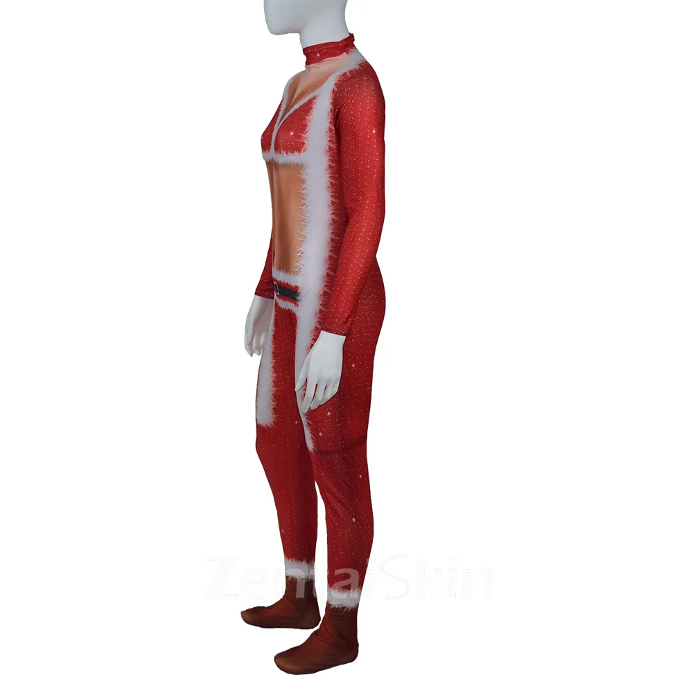 Second Skin Christmas Costumes Christmas Cosplay Zentai Festivals Stage Costumes Show Costumes Christmas Cosplay Zentai Costume Christmas Costumes
