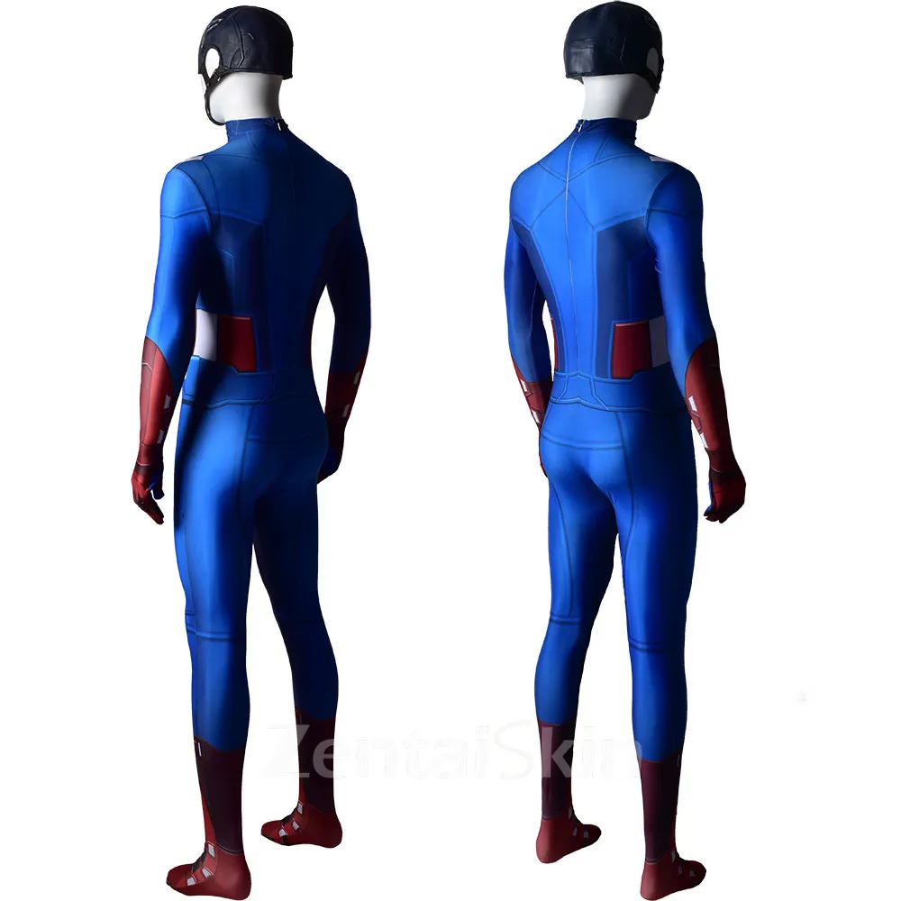 Second Skin Cosplay Zentai Costume Captain America 1 Cosplay Zentai Costume Stage Costumes Cos Cosplay Zentai Costume Anime Stage Costumes