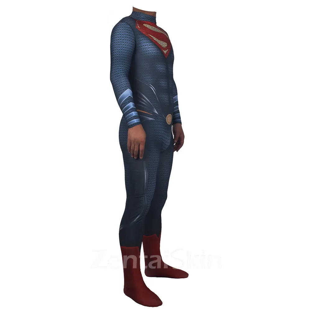 Second Skin Man of Iron Superman Cosplay Zentai Costume Stage Cosplay Zentai Costumes Cosplay Zentai Halloween Costumes