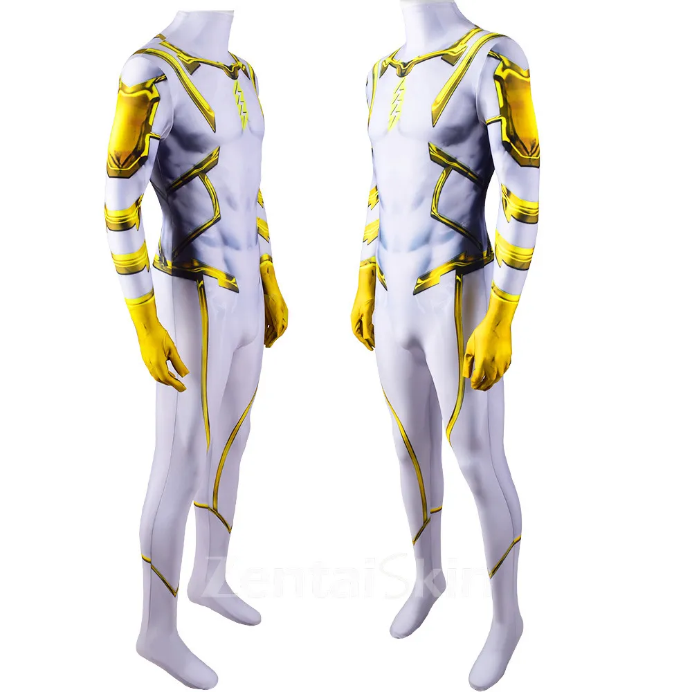 Second Skin the Flash Season 5 Godspeed Costume Godspeed Cosplay Zentai Costume Halloween Flash Character Cosplay Zentai Costume