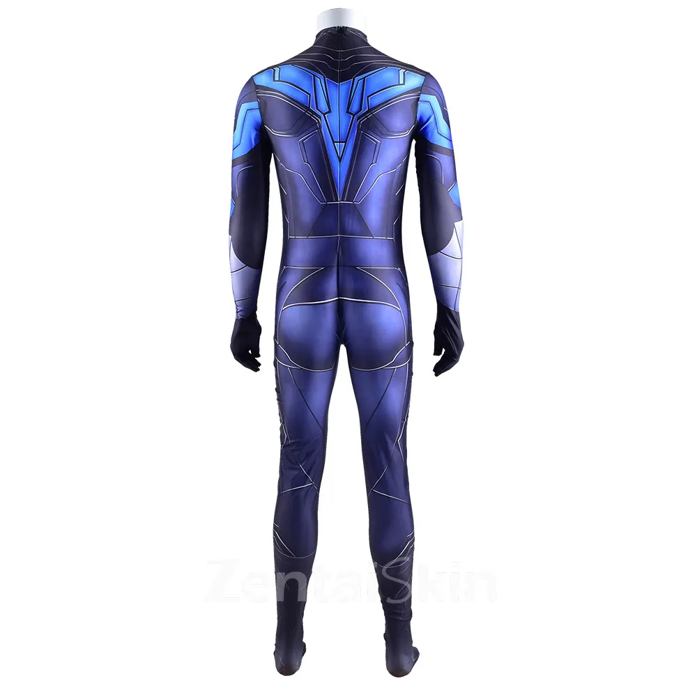 Second Skin DC Gotham Knights Nightwing Titan Costume Cosplay Zentai Cosplay Costume Halloween Costume Costume