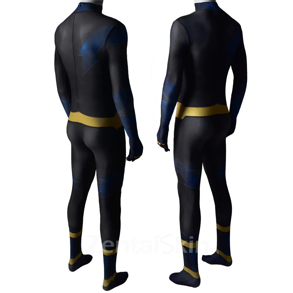 Second Skin Comic Boy Titan Static Man Costume Cosplay Zentai Cosplay Costume Stage Costumes Halloween Costumes