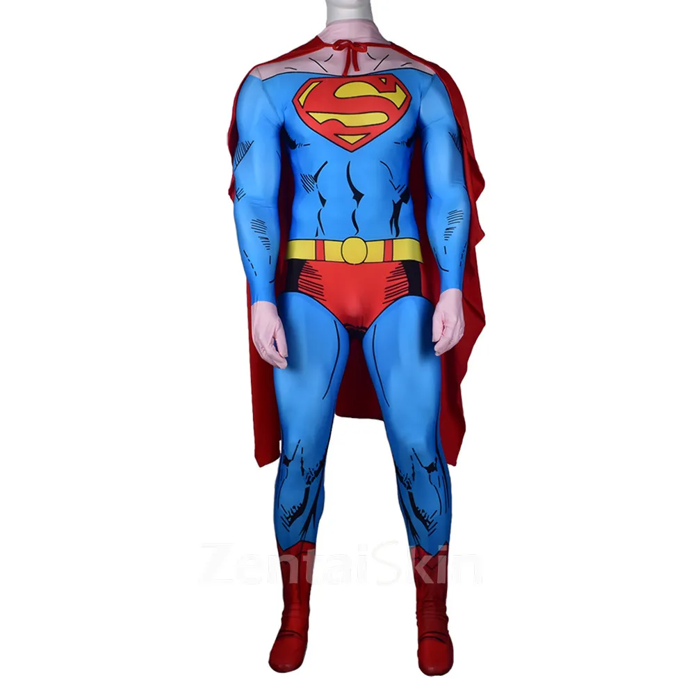 Second Skin Anime Superman Cosplay Zentai Costume Cosplay Zentai Anime Superman Costume Comic Con Costume