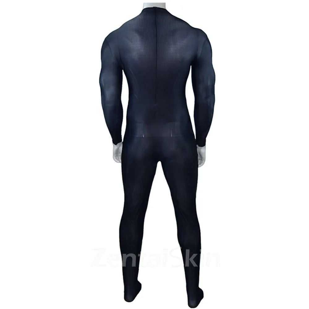 Second Skin Man of Steel Cosplay Zentai Costume Black Man of Steel Costume Halloween Costume Cosplay Zentai Anime Tights