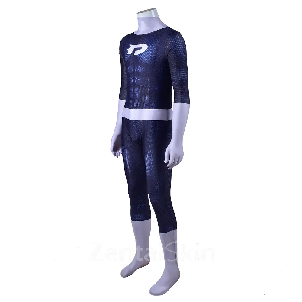 Second Skin Animated Phantom Danny Cosplay Zentai Costume Show Costumes Anime Cosplay Zentai Jumpsuit Halloween