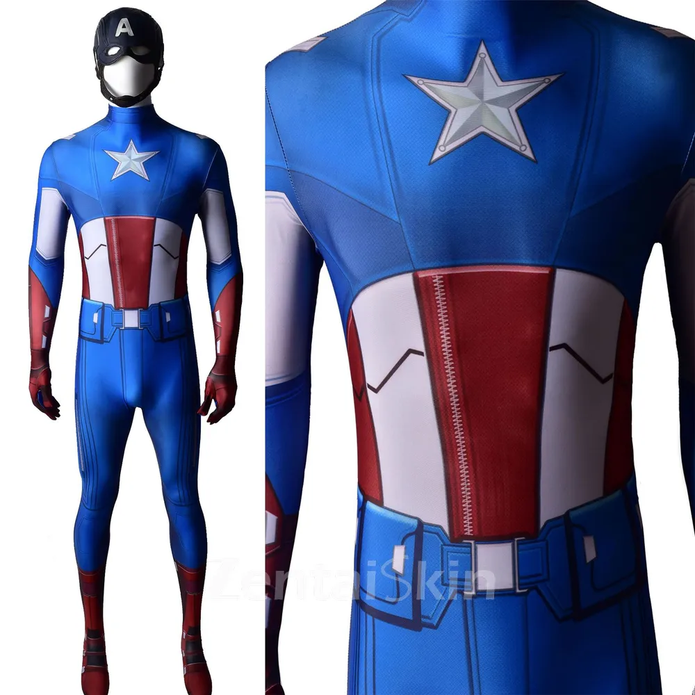 Second Skin Cosplay Zentai Costume Captain America 1 Cosplay Zentai Costume Stage Costumes Cos Cosplay Zentai Costume Anime Stage Costumes