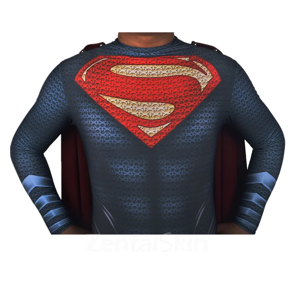 Second Skin Man of Iron Superman Cosplay Zentai Costume Stage Cosplay Zentai Costumes Cosplay Zentai Halloween Costumes