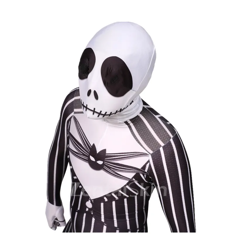 Second Skin Christmas Eve Horror Jack Cosplay Zentai Anime Skeleton Jack Christmas Halloween Costume Christmas Costume