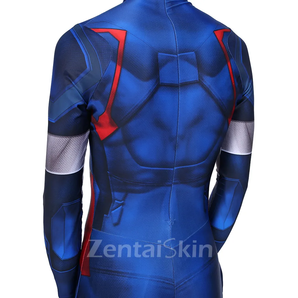 Second Skin Captain America Tights Halloween Cosplay Zentai
