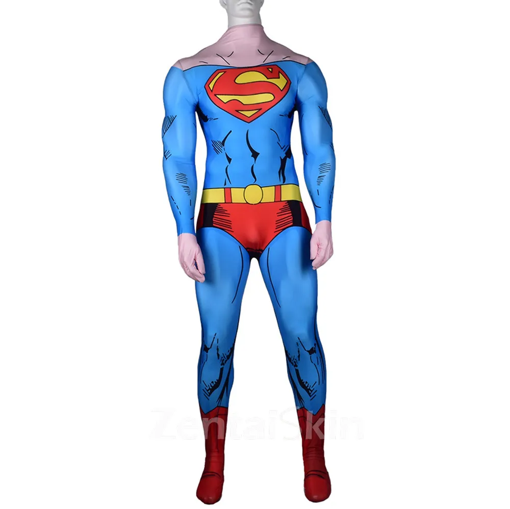Second Skin Anime Superman Cosplay Zentai Costume Cosplay Zentai Anime Superman Costume Comic Con Costume