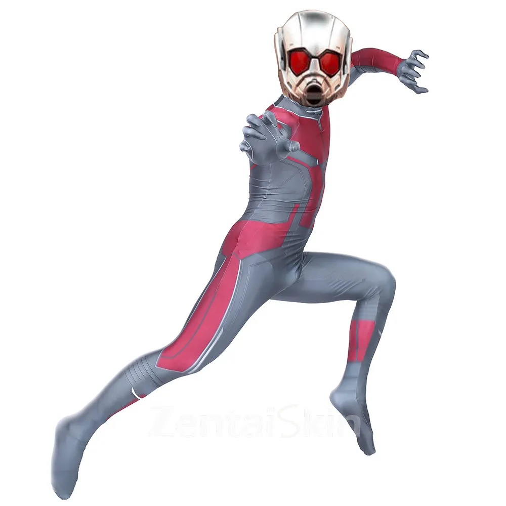 Second Skin Movie Ant-man Cosplay Zentai Costumes Halloween Cosplay Zentai Costume Anime Bodysuit Ant-man Costume