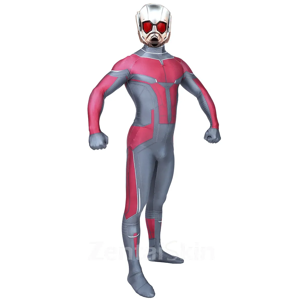 Second Skin Movie Ant-man Cosplay Zentai Costumes Halloween Cosplay Zentai Costume Anime Bodysuit Ant-man Costume