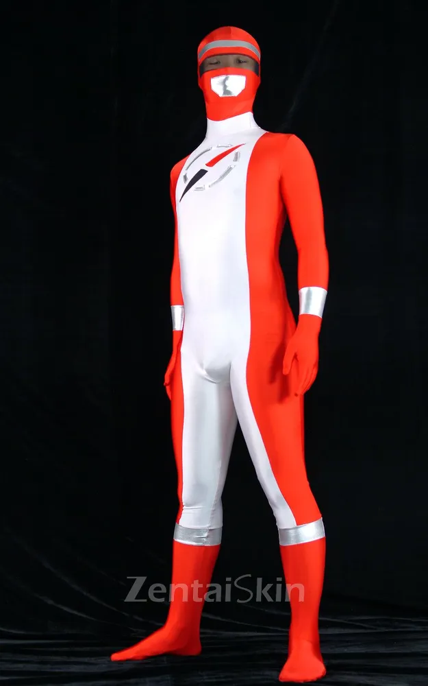 Boukenger Spandex Zentai Skin Suit Power Ranger Superhero Catsuit Skinsuit Halloween Costumes