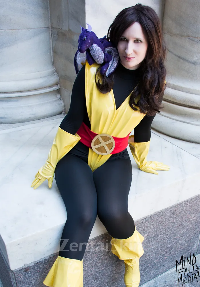 Female X- Men Kitty Pryde Shadowcat Cosplay Costume Superhero Zentai Catsuit Skinsuit Second-skin Costume
