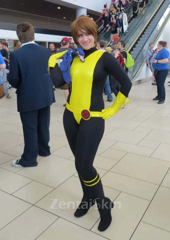 X- Men Kitty Pryde Shadowcat Cosplay Costumes Superhero Zentai Catsuit Skinsuit Second-skin Costume