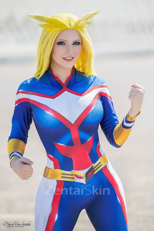 My Hero Academia Lady Costumes All Might Cosplay Unitard Spandex Catsuits Zentai Second Skin Full Body Suit