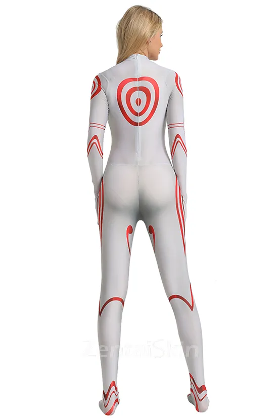 Printed Shiro Costume Deadman Wonderland Cosplay Zentai Costume Catsuit Skinsuit Second-skin Costume