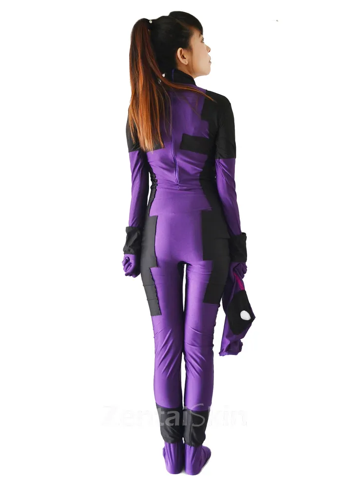 Female Purple Deadpool Superhero Costumes Zentai Catsuits Second Skin Suits