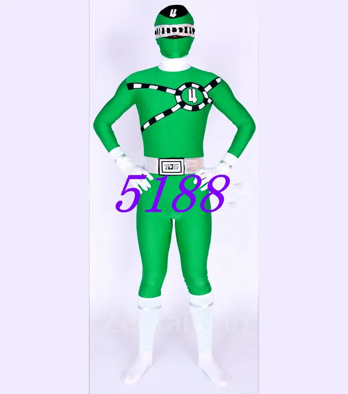 Power Ranger Costumes Train Team Superhero Zentai Catsuit Skinsuit Second-skin Costume Halloween Costume