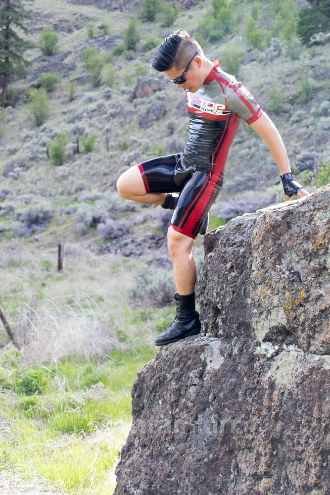 Second Skin Latex Bodysuit Fashion Jerseys with Cod piece