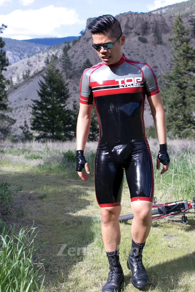 Second Skin Latex Bodysuit Fashion Jerseys with Cod piece