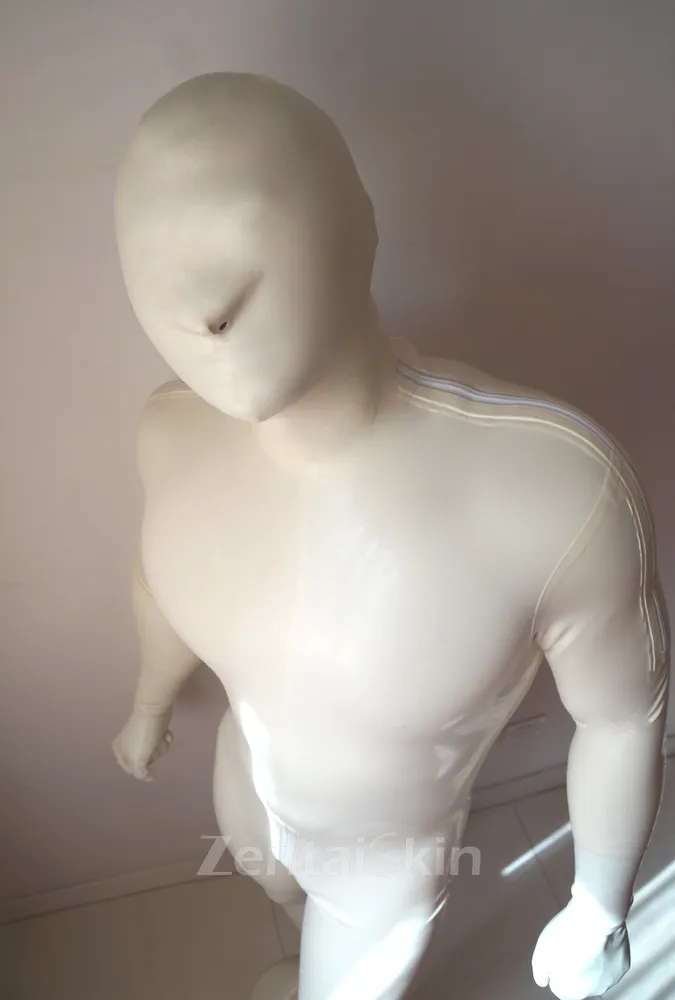 Second Skin Fullbody Catsuit Solid Latex Wetlook Skin Suit