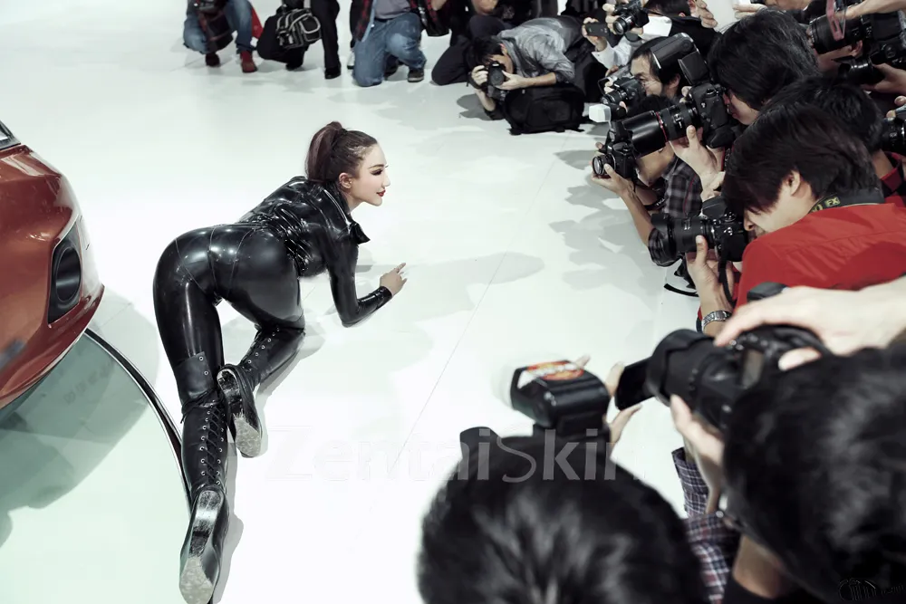 Chest Leakage Latex Catsuit Second-skin Clothing Handmade