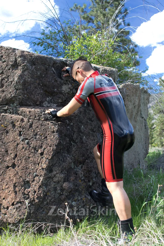 Second Skin Latex Bodysuit Fashion Jerseys with Cod piece