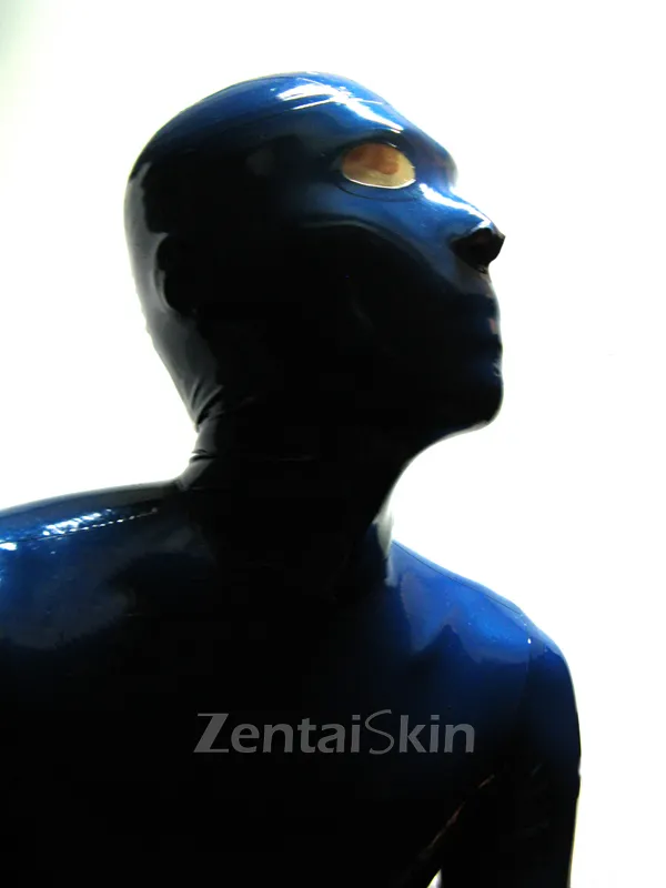 Second Skin Fullbody Catsuit Solid Latex Wetlook Skin Suit