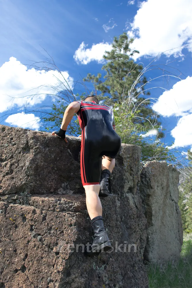 Second Skin Latex Bodysuit Fashion Jerseys with Cod piece