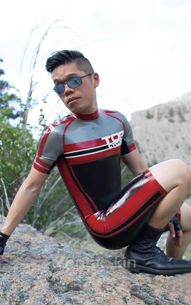 Second Skin Latex Bodysuit Fashion Jerseys with Cod piece