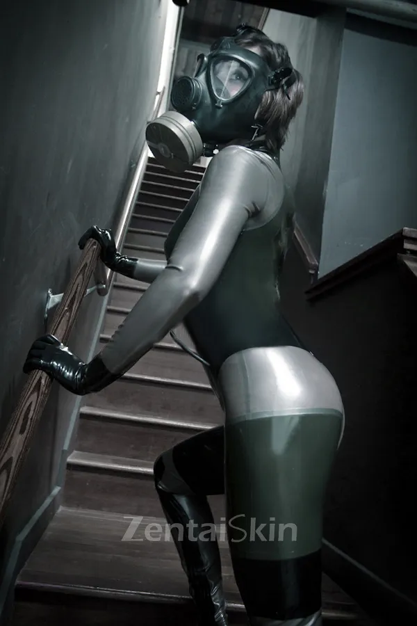 Women Game Costume Latex Catsuit Second-skin Clothing