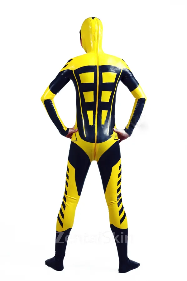 Biohazard Wet Look Shiny Latex Catsuit Second-skin Clothing