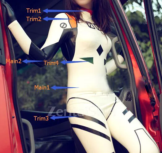Women Eva Cosplay Latex Catsuit Second-skin Clothing