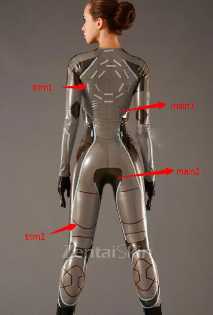 Fashion Style Second Skin Fullbody Female Latex Catsuit