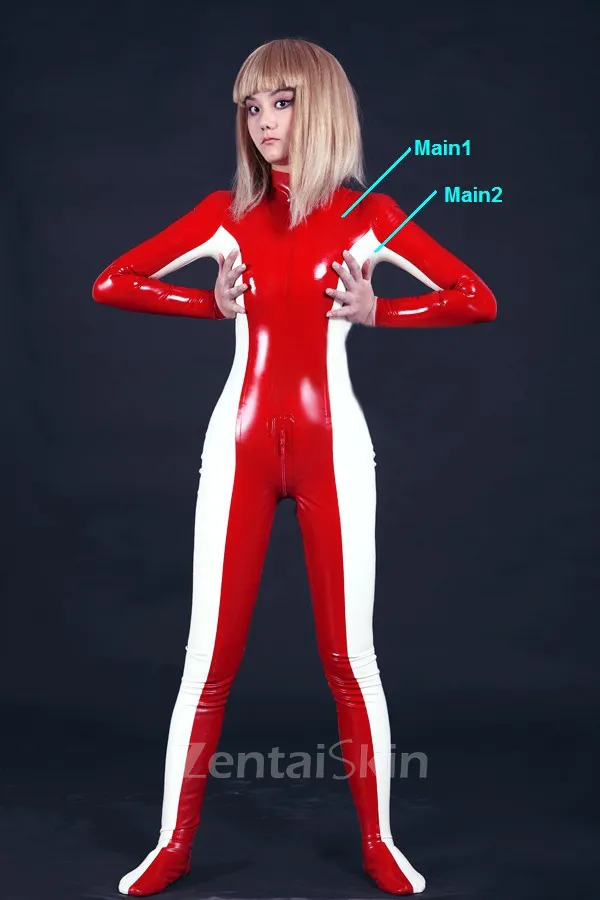 Women Latex Art Lovely Catsuit Second-skin Clothing