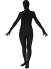 Unicolor Fullbody Black Spandex Zentai Unitard Second Skin Suit
