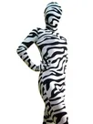 Fullbody Zebra Pattern Spandex Skinsuit Animal Second Skin Zentai Suit